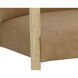 Earl Rustic Oak / Ludlow Sesame Leather Lounge Chair